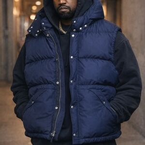 Vintage Polo Vest Detachable Hoodie 4xlt